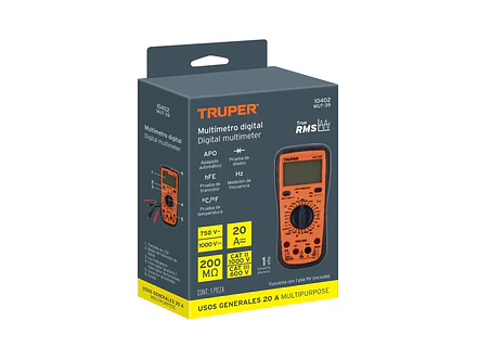Multimetro Digital Profesional Truper 10402 - Funciones Avanzadas - Uso General - Foto 5 | aztools.co