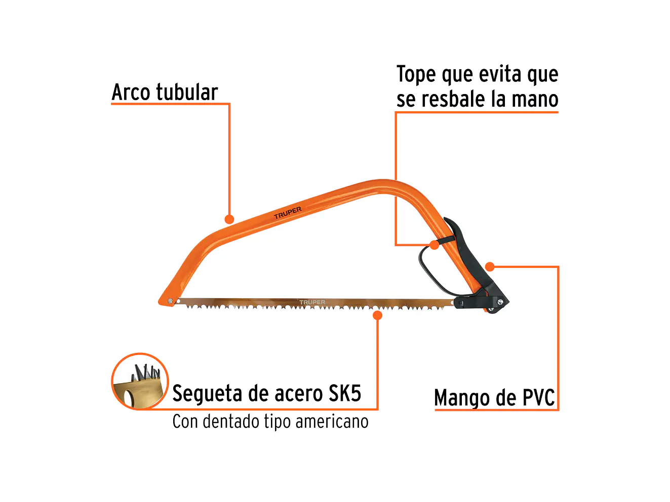Arco jardinero tubular Truper 10254, 21