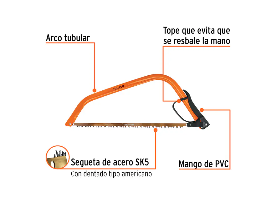 Arco jardinero tubular Truper 10254, 21