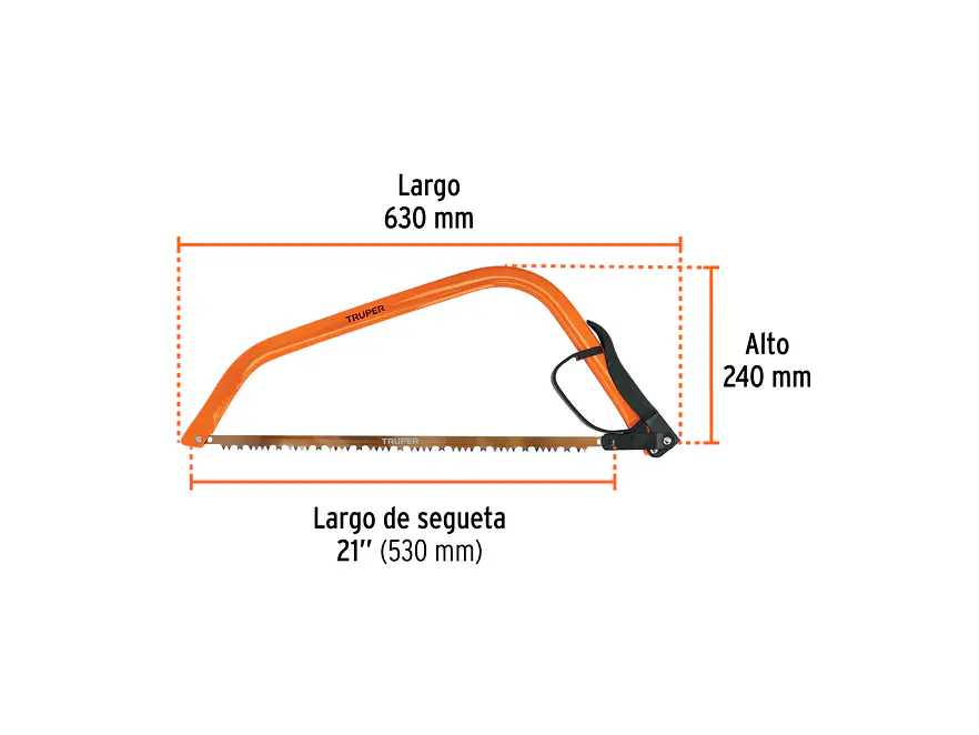 Arco jardinero tubular Truper 10254, 21