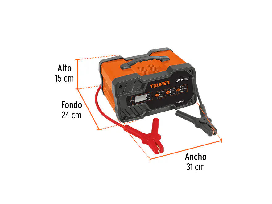 Cargador Automático de Baterías Truper 104011, 100 A, 12V y 24V - Foto 3 | aztools.co