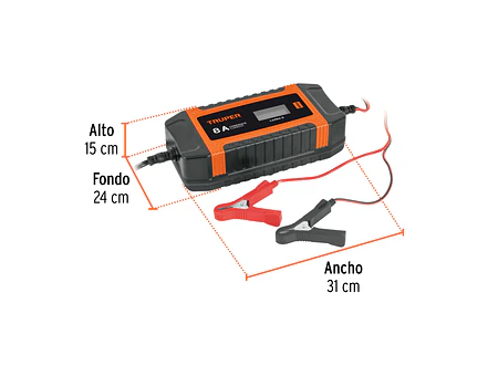 Cargador y Mantenedor Automático Truper 104010, 8 A, 12V y 24V - Foto 3 | aztools.co