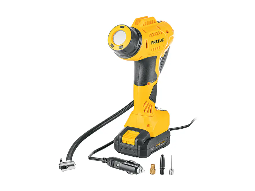 Inflador inalámbrico portátil Pretul 29074, 20 V para auto - Foto 1 | aztools.co