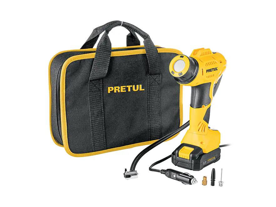 Inflador inalámbrico portátil Pretul 29074, 20 V para auto - Foto 2 | aztools.co