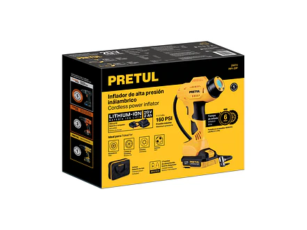 Inflador inalámbrico portátil Pretul 29074, 20 V para auto - Foto 4 | aztools.co