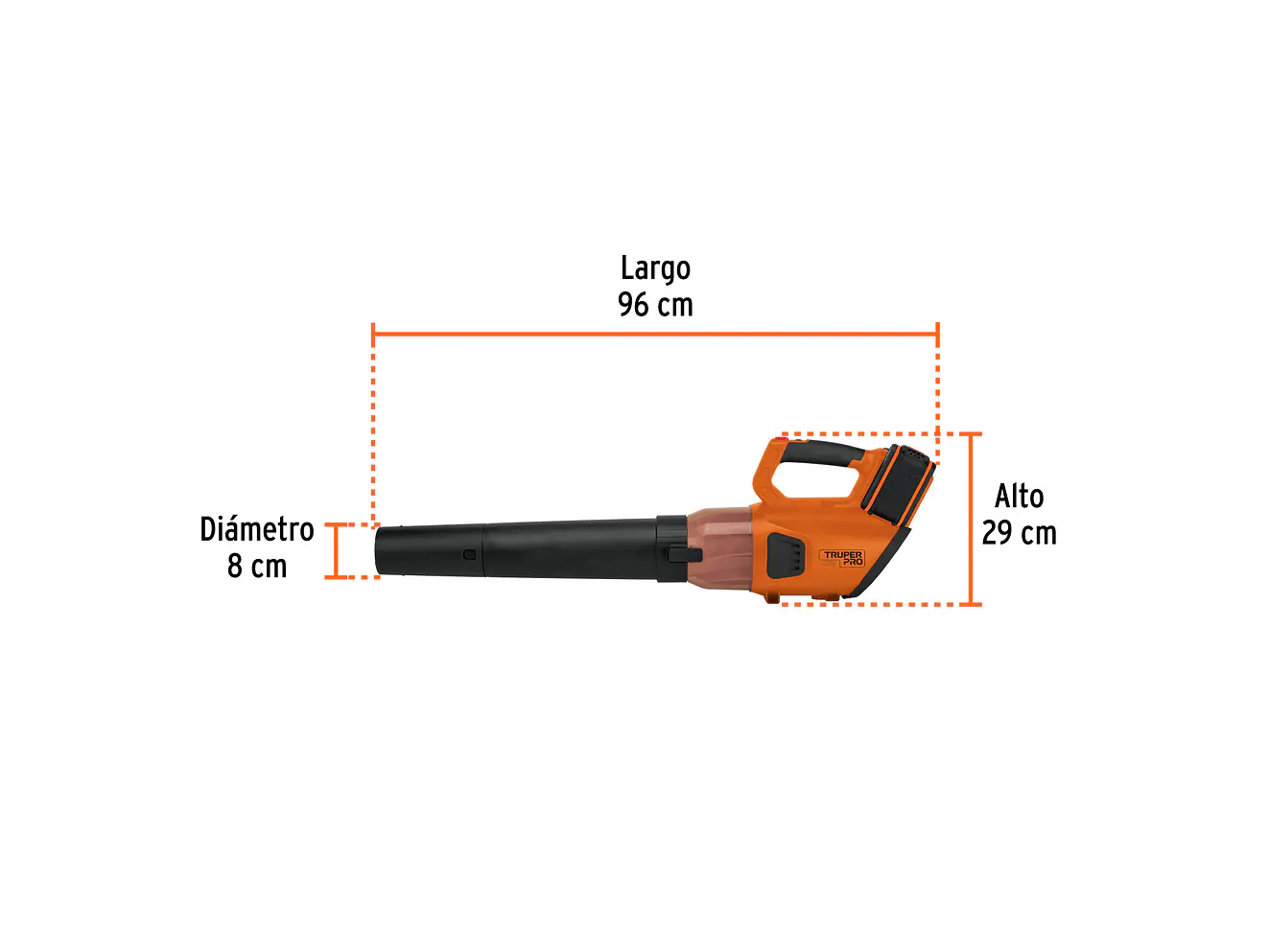 Sopladora inalámbrica Truper 103303, 40V, 2 baterías 2Ah, 1 carg.dual - Foto 3 | aztools.co