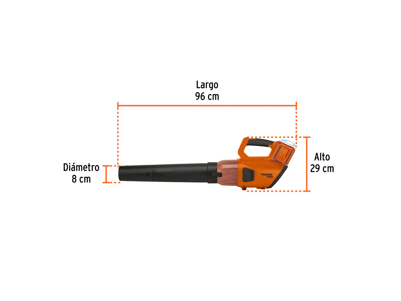 Sopladora Inalámbrica Truper 103555, 40V, Sin Accesorios - Foto 3 | aztools.co