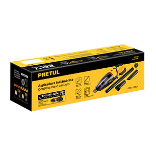 Aspiradora Inalámbrica Para Carro Pretul  29940, 20V, 1 batería 2Ah