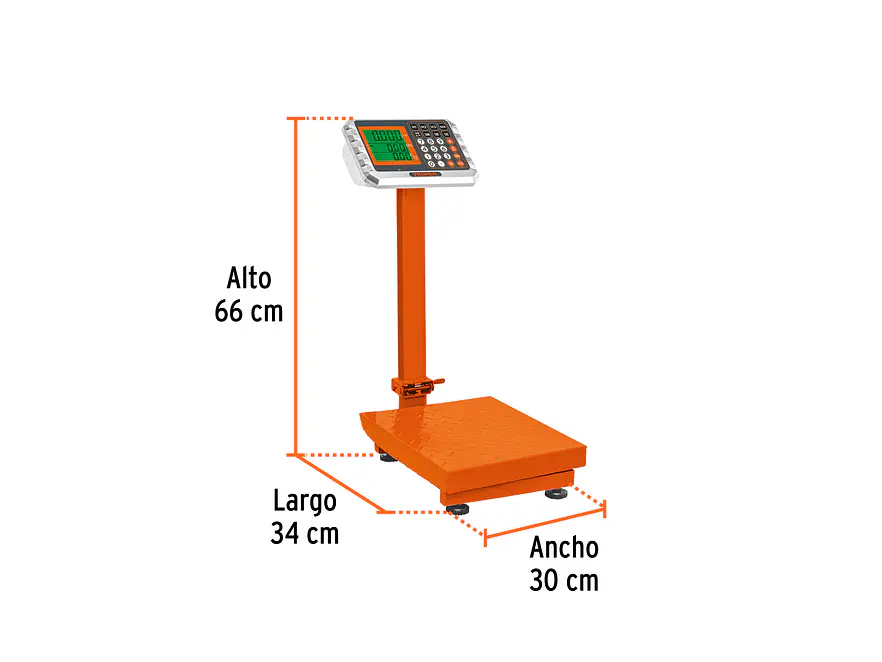 Báscula electrónica de plataforma para mostrador Truper 103112, 80 kg,  - Foto 3 | aztools.co
