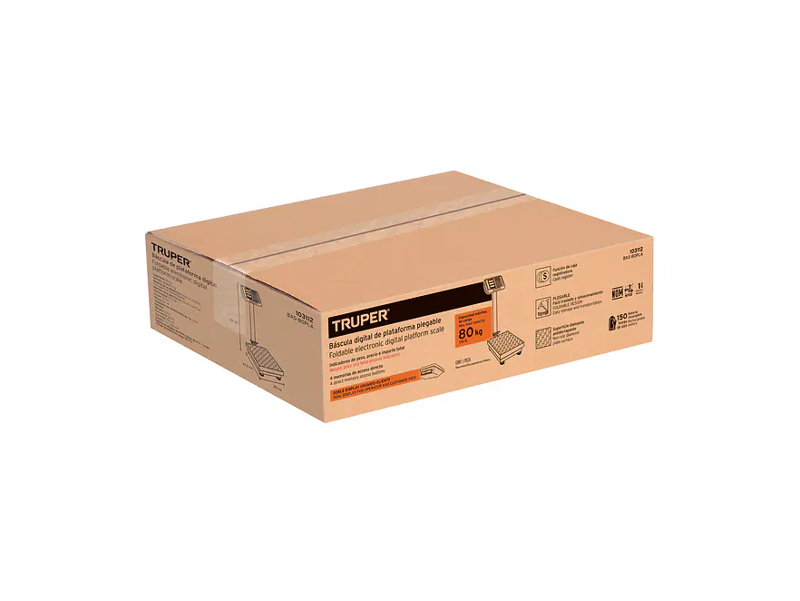 Báscula electrónica de plataforma para mostrador Truper 103112, 80 kg,  - Foto 4 | aztools.co