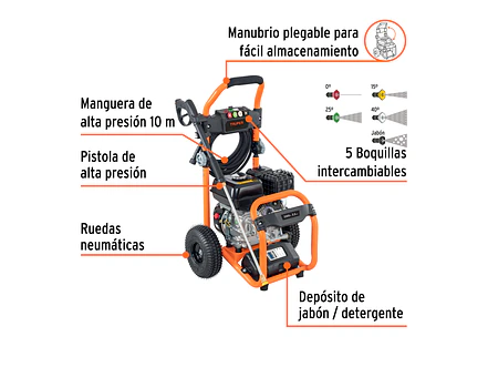 Hidrolavadora a Gasolina Truper 103982, 3,300 PSI - Foto 2 | aztools.co