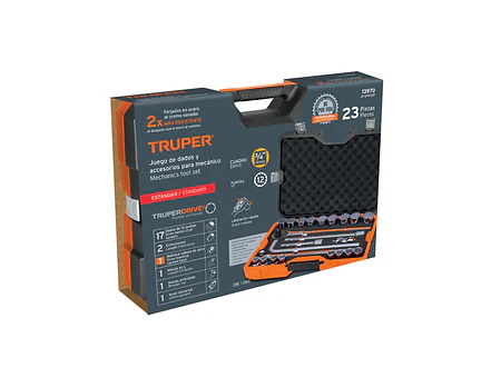 Juego de copas Truper 13970, 23 piezas, 3/4