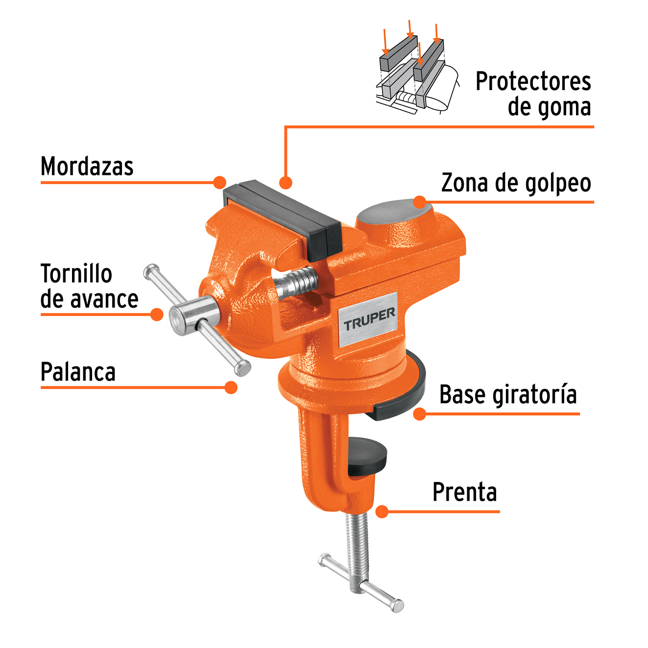 Prensa de banco Truper 103319, 2.5