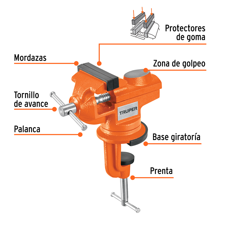 Prensa de banco Truper 103319, 2.5