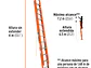 Escalera de extensión Truper 16757, tipo II, 24 peldaños, fibra de vidrio