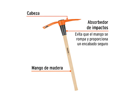 Zapapico Truper 102966 5 lb Mango de Madera 36