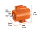 Motor Eléctrico Monofásico Truper 102305, 1 HP, Baja Velocidad - Miniatura 3 | aztools.co