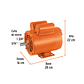 Motor Eléctrico Monofásico Truper 102305, 1 HP, Baja Velocidad - Miniatura 3