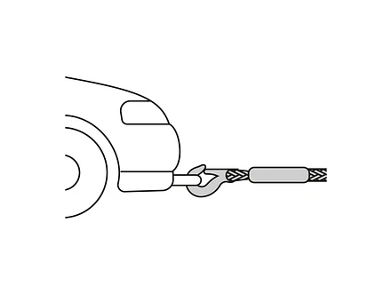 Cuerda para remolque con ganchos Truper 18346,7/8' x 4.5m