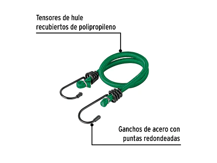 Juego de 8 Tensores Elásticos Pretul 22021 - Foto 2 | aztools.co