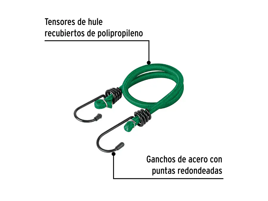 Juego de 8 Tensores Elásticos Pretul 22021 - Foto 2 | aztools.co