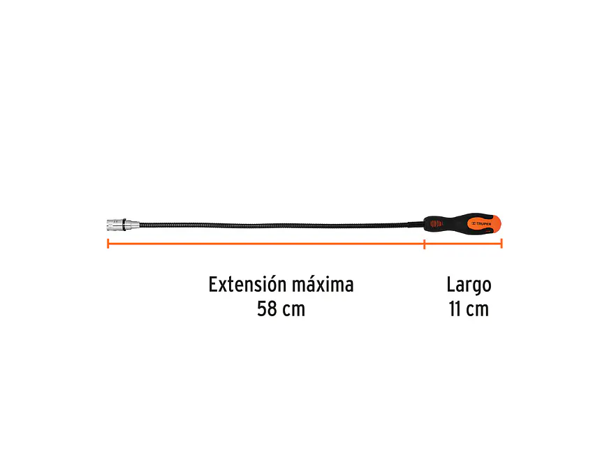 Imán extensible Truper 15326, flexible de acero con LED, 3.4 kg  - Foto 3 | aztools.co