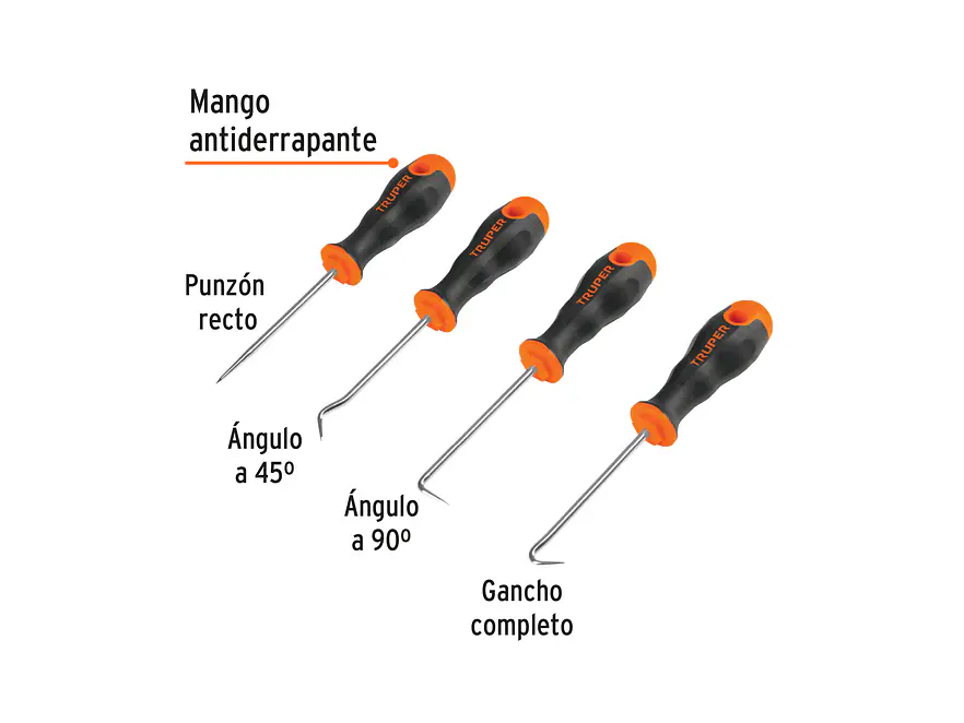 Ganchos multiusos Truper 14210, set 4 piezas  - Foto 2 | aztools.co