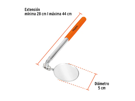 Espejo telescópico de inspección Truper 14544 - Foto 3 | aztools.co