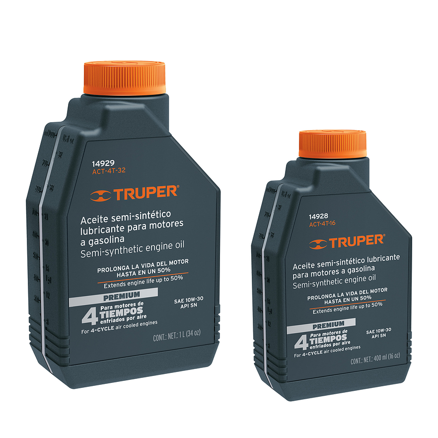 Aceite semi-sintético Truper 14929, motor 4 tiempos, 946ml 32oz