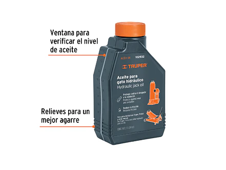 Aceite hidráulico para gatos Truper 102932, 1 Litro - Foto 2 | aztools.co