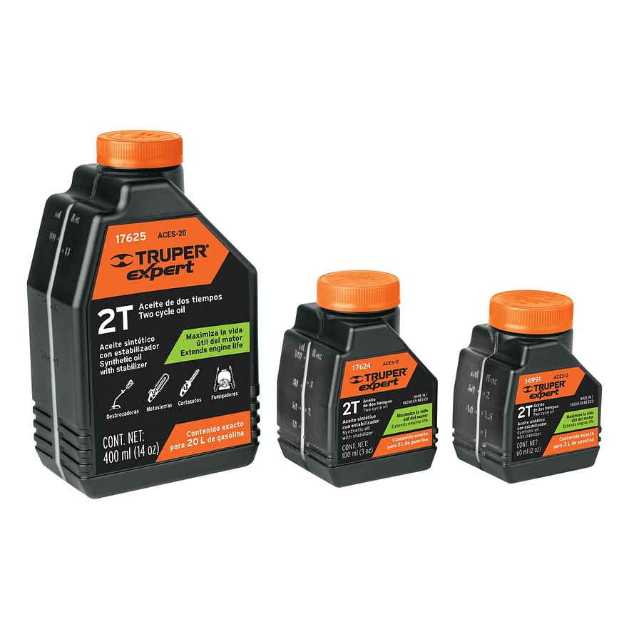 Aceite sintético para motor de 2 tiempos Truper 17625, 470ml 16oz