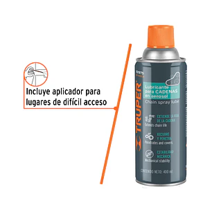 Lubricante de cadenas Truper 101975, en aerosol 400 ml 
