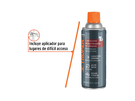 Lubricante penetrante en aerosol Truper 101976, 400 ml  - Foto 2 | aztools.co