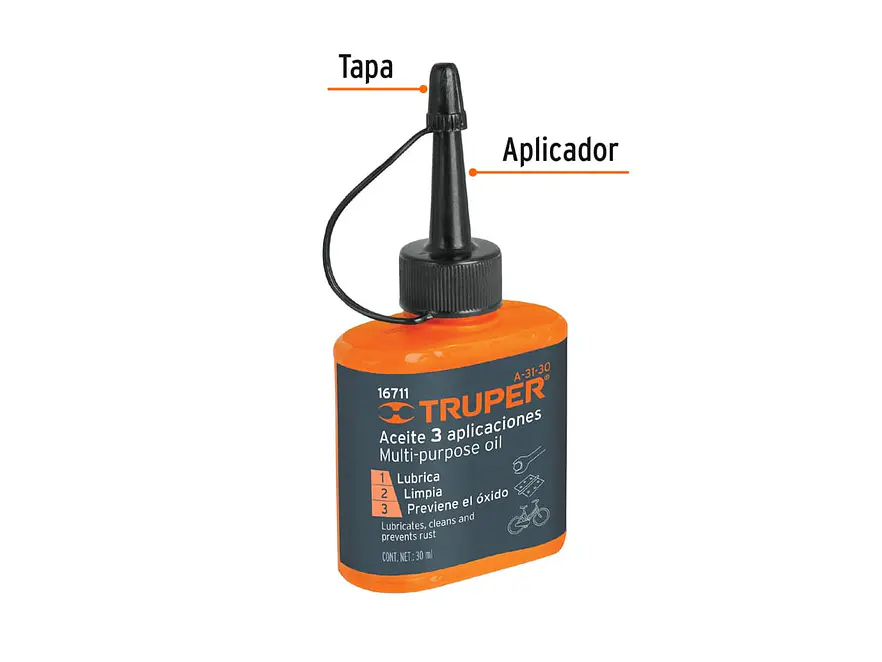Aceite multiusos Truper 16711, 30 ml  - Foto 2 | aztools.co