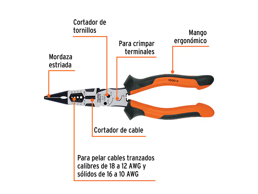 Alicate Multiuso Truper 103013, 8