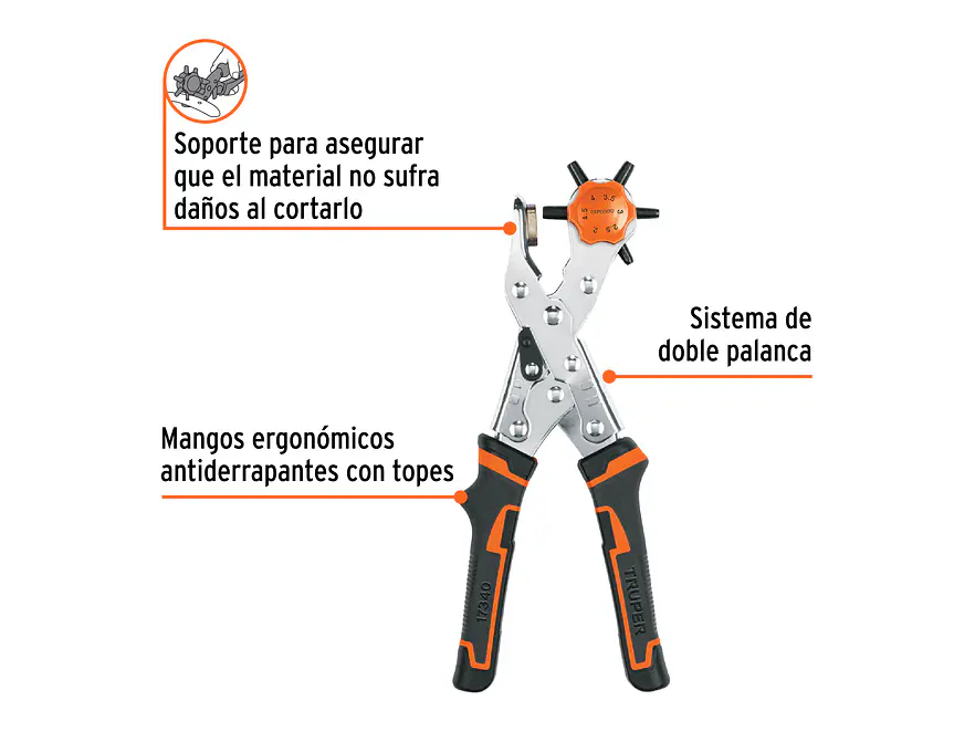 Tenaza sacabocados para carpintero 6