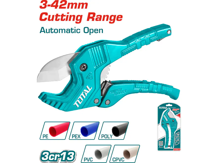 Cortatubo PVC 193 mm SUPER SELECT TOTAL THT534216 (Corte 3-42 mm) - Foto 1 | aztools.co