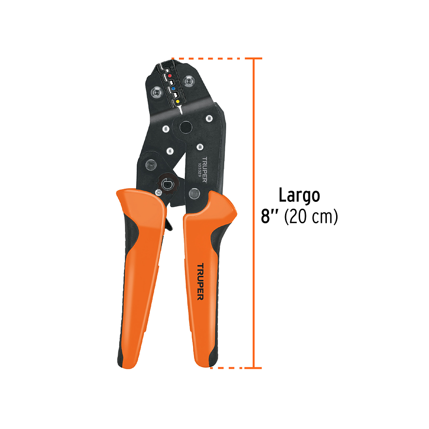 Kit de Alicate crimpadora y 500 terminales con aislamiento, Truper 103328 - Foto 3 | aztools.co