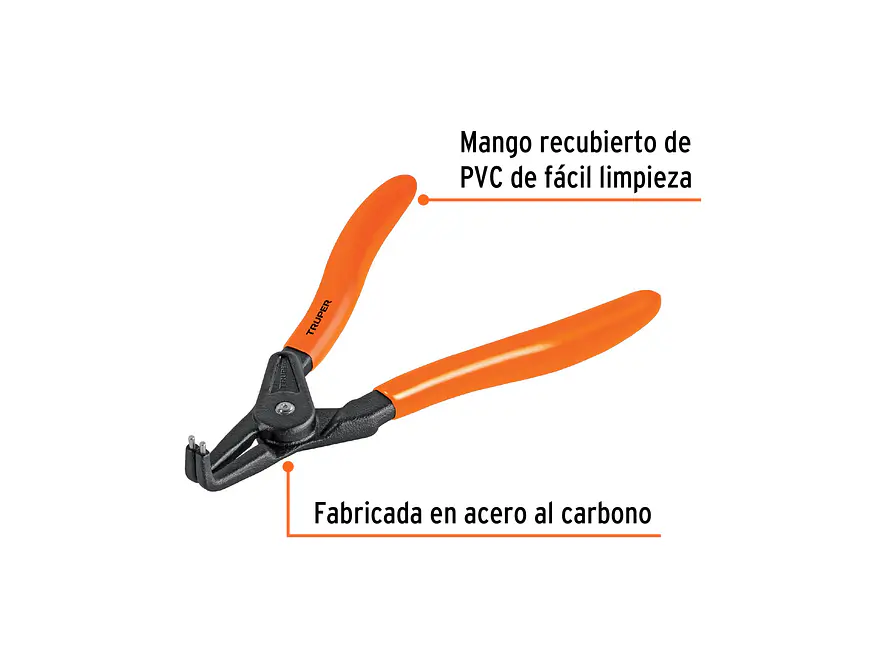 Alicate punta a 90° para abrir anillos Truper 17364 - Foto 2 | aztools.co