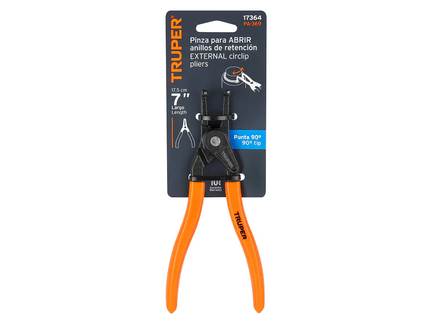 Alicate punta a 90° para abrir anillos Truper 17364 - Foto 3 | aztools.co