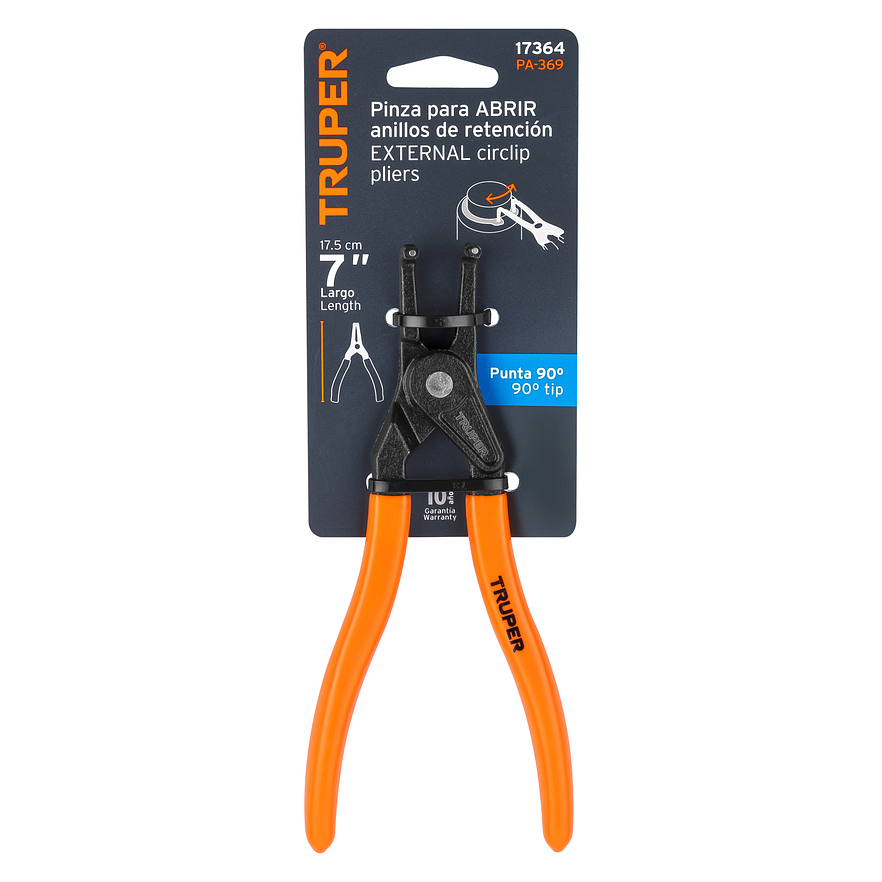 Alicate punta a 90° para abrir anillos Truper 17364 3