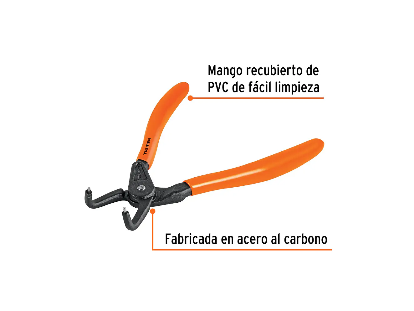Alicate punta a 90° para cerrar anillos Truper 17362 - Foto 2 | aztools.co