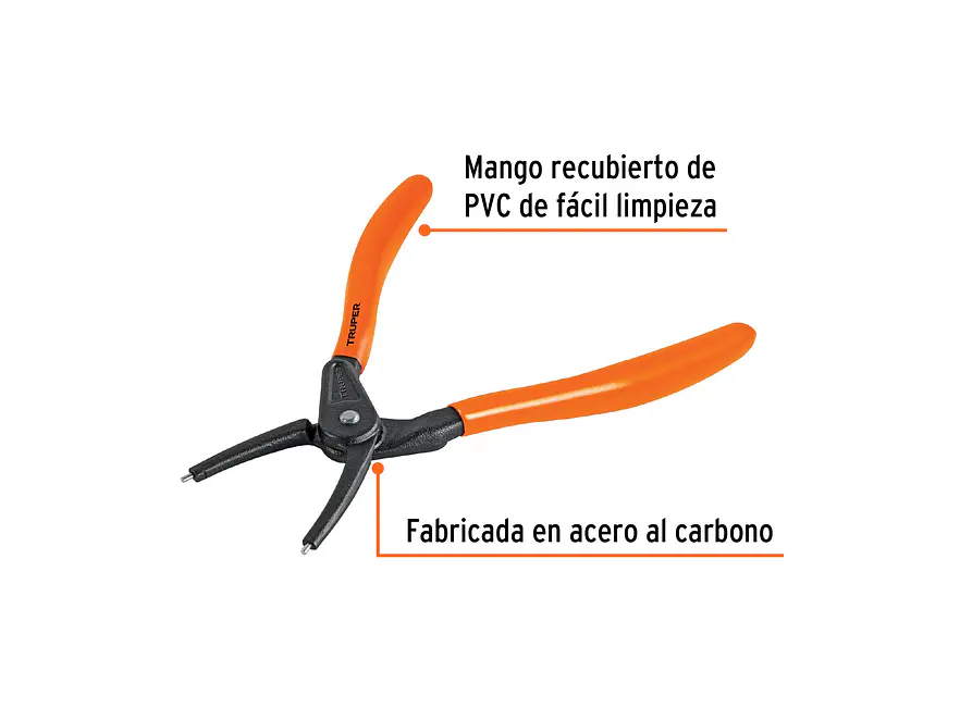 Alicate punta recta para cerrar anillos Truper 17361 - Foto 2 | aztools.co