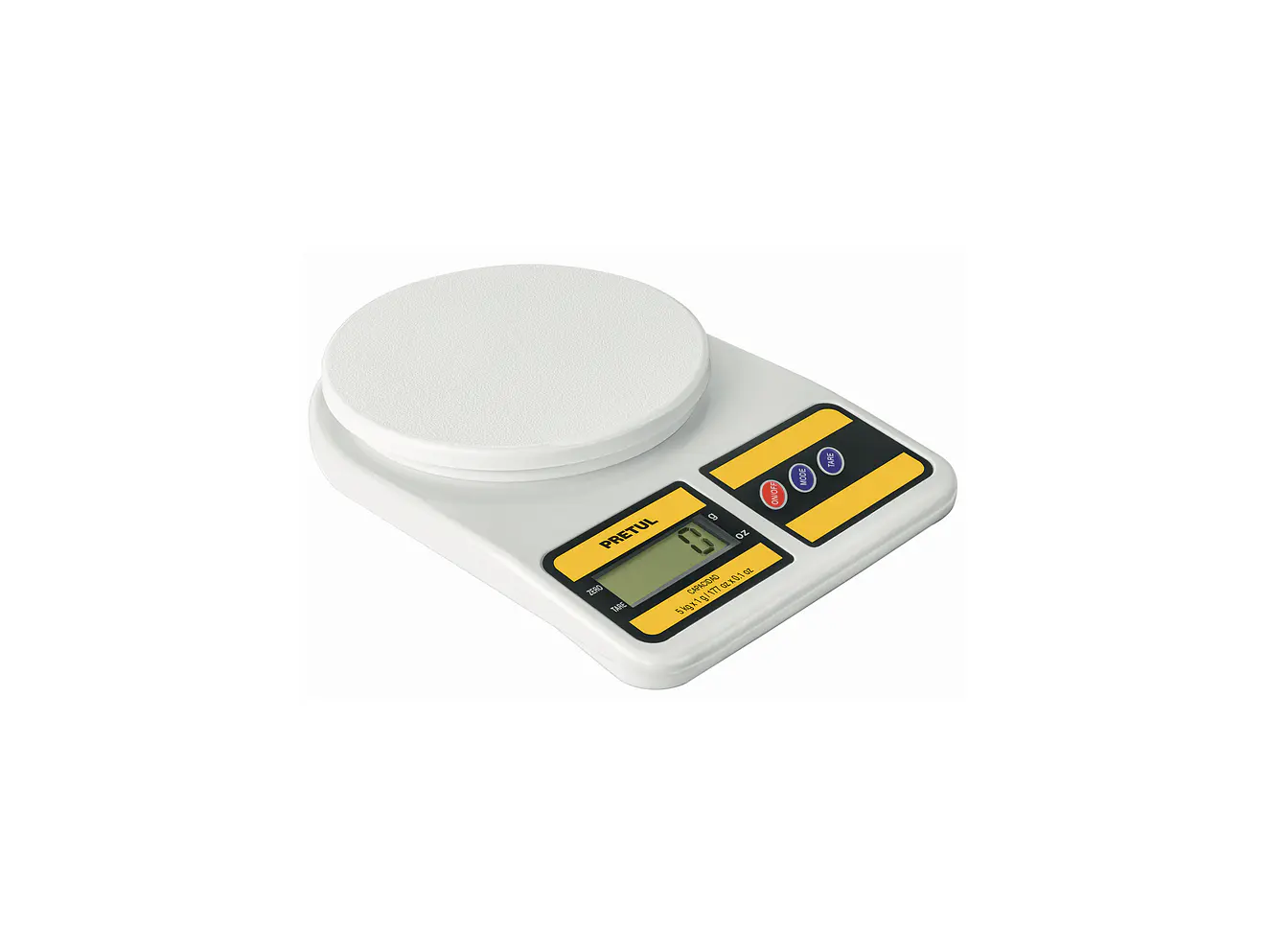 Báscula digital para cocina Pretul 28309, plato de poliprop, 5 kg,  - Foto 1 | aztools.co