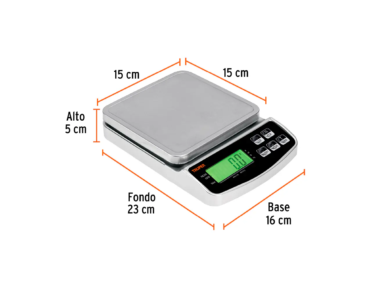 Báscula Electrónica de Precisión Truper 102317, Recargable, 3 kg - Foto 2 | aztools.co