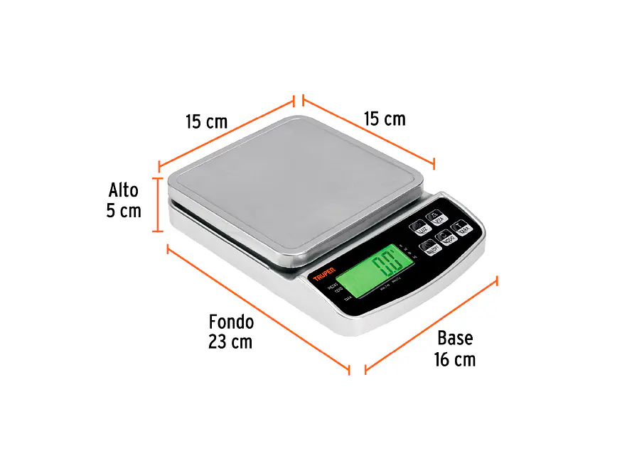 Báscula Electrónica de Precisión Truper 102317, Recargable, 3 kg - Foto 2 | aztools.co