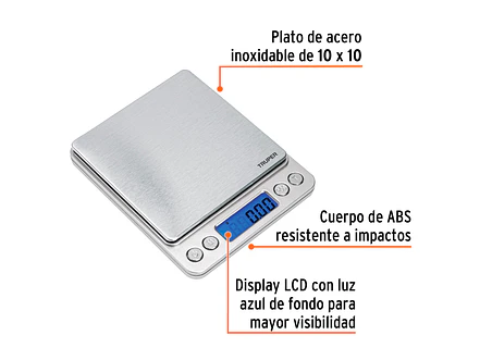 Báscula Electrónica de Precisión Truper 102316, de Bolsillo, 500 g - Foto 3 | aztools.co