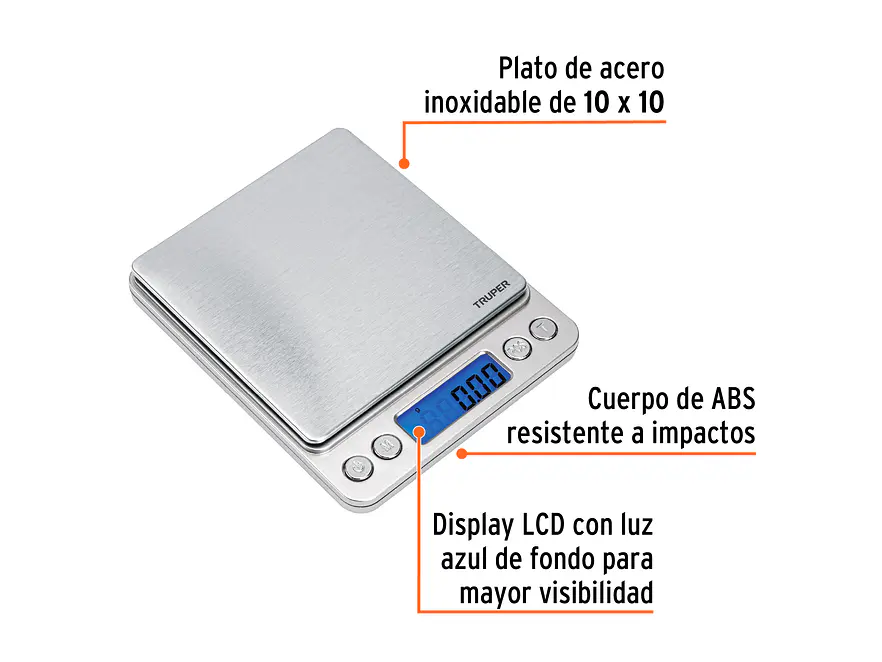 Báscula Electrónica de Precisión Truper 102316, de Bolsillo, 500 g - Foto 3 | aztools.co