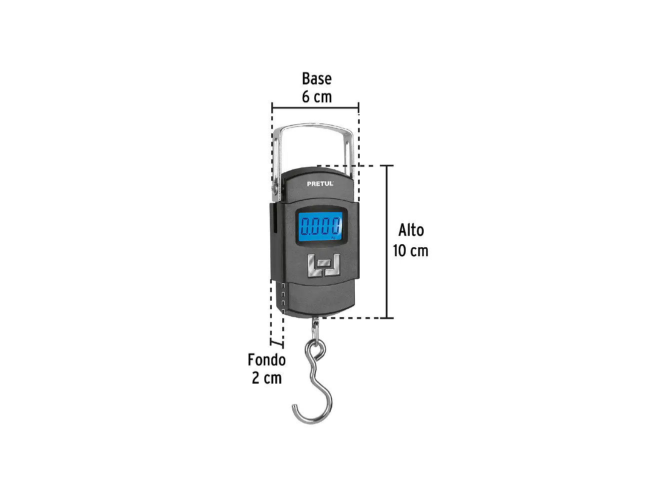 Báscula electrónica colgante Pretul 28180, de pilas, 50 kg - Foto 3 | aztools.co