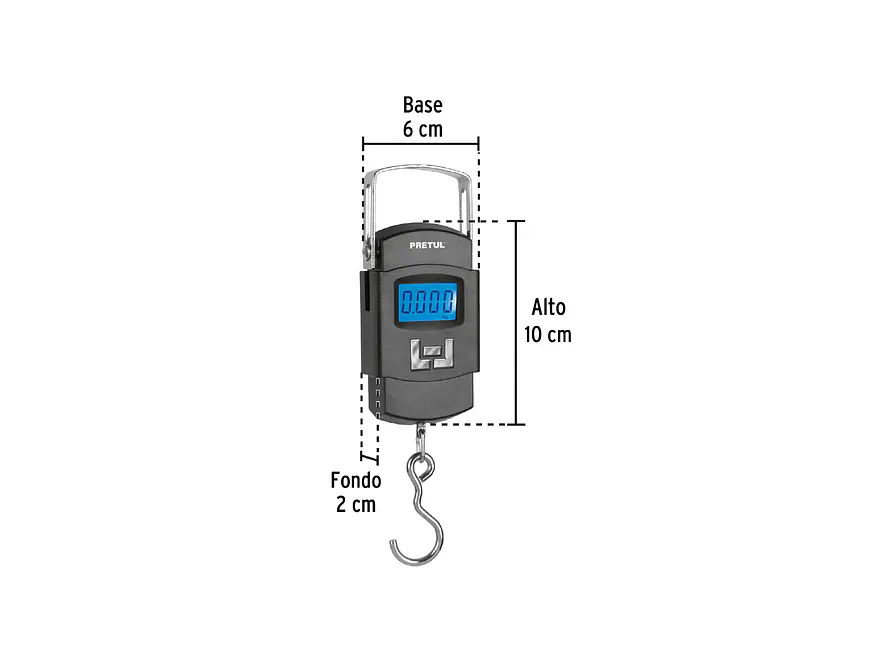 Báscula electrónica colgante Pretul 28180, de pilas, 50 kg - Foto 3 | aztools.co